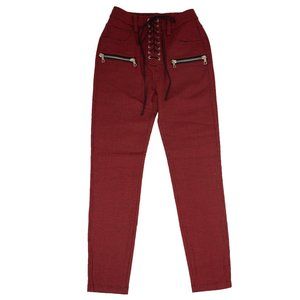 UNRAVEL PROJECT Red Houndstooth Print Pants Size XS $1260